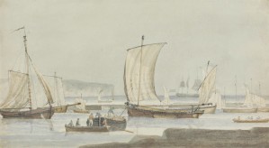Harbor scene, 18th century
